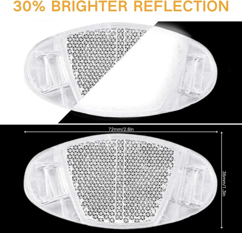 VICDUEKG Bike Front and Rear Reflectors, Bicycle Wheel Spoke Reflectors Kit, Mountain Bike Safety Warning Reflectors Accessories for Handlebar and Seatpost, Night Riding - Image 3